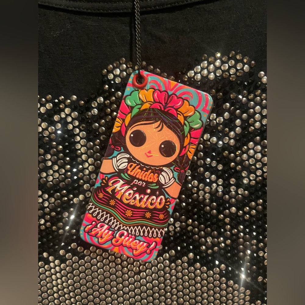 Ay Güey Frida Kahlo Rhinestone Graphic Tee Size L - Picture 5 of 8